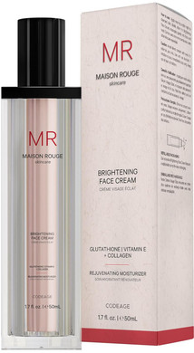 Codeage Maison Rouge Brightening Face Cream Glutathione Cream, Collagen Peptides, Vitamin E, Coq10  Radiance & Antioxidant Complex  Refillable  Paraben- Free  All Skin Types  1.7 Fl Oz