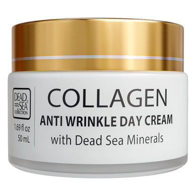 Dead Sea Collection Day Cream For Face With 3X Collagen, Dead Sea Minerals, And Vitamin E  Anti Aging Nourishing Skin Care Moisturizer To Reduce Wrinkles (1.69 Fl. Oz)