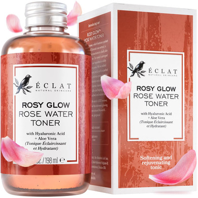 Eclat Skincare Rose Water Toner  Hydrating Toner For Face - Rosewater With Hyaluronic Acid & Aloe Vera - Alcohol Free & Skin Soothing Formula - Rejuvenating & Calming Facial Skin Care