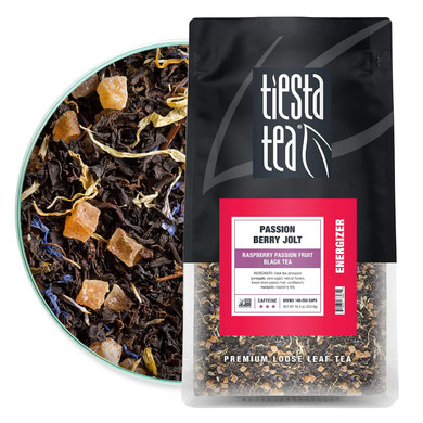 Tiesta Tea - Passion Berry Jolt, Raspberry Passion Fruit Black Tea, Loose Leaf, Up To 200 Cups, Make Hot Or Iced, Caffeinated, 16 Ounce Resealable Bulk Pouch1 Pound (Pack Of 1)