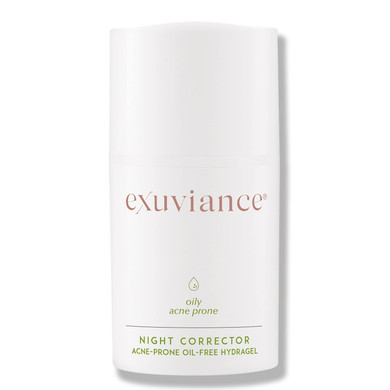 Exuviance Night Corrector Lightly Hydrating Nighttime Gel With Aha/Pha Antiaging For Oily Skin, Oil-Free, Non-Comedogenic, Non-Acnegenic, 50 G
