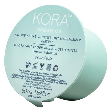 Kora Organics Active Algae Lightweight Moisturizer Refill Pod, Hydrate And Soothe, Certified Organic, Cruelty Free, 1.69 Fl Oz