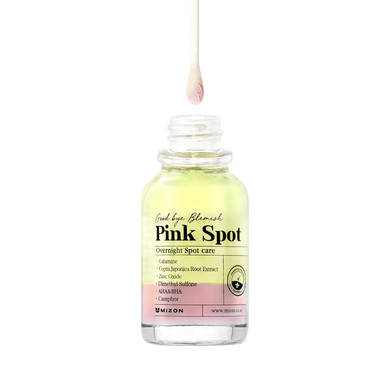 Mizon Pink Spot Overnight Spot Care Pimple Care Product With Calamine Aha Bha Acne Treatment Breakout Treatment (19Ml/0.65 Fl Oz)