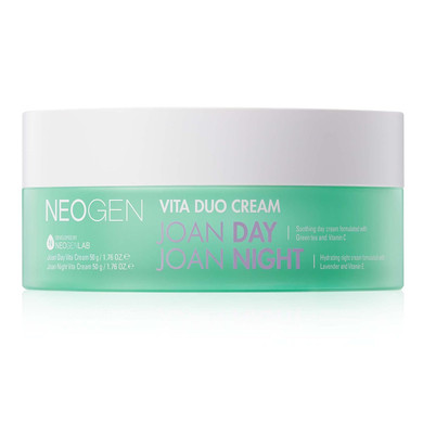 Neogen X Joan Kim Vita Duo Cream Joan Day & Joan Night (100 G / 3.52 Oz)  Brightening & Hydrating & Soothing Day And Night Cream With Vitamin C, Green Tea And Lavender  Korean Skin Care