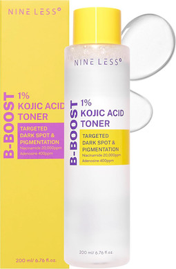B-Boost 1% Kojic Acid Toner With 2% Niacinamide For Dark Spot Correction - Korean Skincare For All Skin Types - Formula With Adenosine & Probiotics - 6.76 Fl. Oz