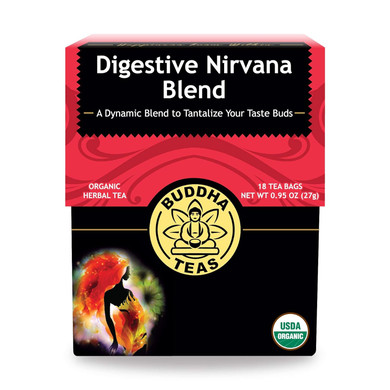 Buddha Teas Organic Digestive Nirvana Blend - Ou Kosher, Usda Organic, Ccof Organic, 18 Bleach-Free Tea Bag