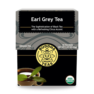 Buddha Teas Organic Earl Grey Tea - Ou Kosher, Usda Organic, Ccof Organic, 18 Bleach-Free Tea Bags