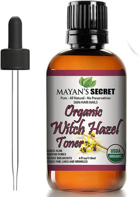 Usda Certified Organic Witch Hazel Toner By Mayan'S Secret Facial Toner