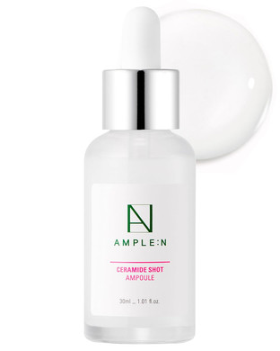 Ample:N Ceramide Shot Ampoule  Anti Aging And Hydrating Serum With Ceramide For Deep Moisturization  For Dry & Rough Skin To Reduces Wrinkles & Repairs Skin, 1.01 Fl.Oz