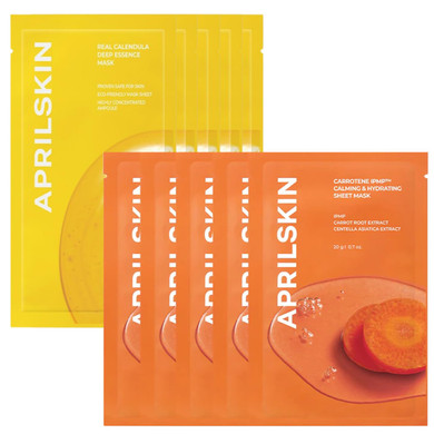 Aprilskin Caledula & Carrotene Sheet Mask Set 10Ea