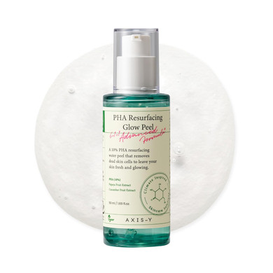 Axis-Y Pha Resurfacing Glow Peel - 10% Pha Fruit Extract Mild Peeling Gel Exfoliator Pore Minimizer For Face - Vegan Korean Skin Care Glass Skin Face Peel - 1.69 Fl. Oz