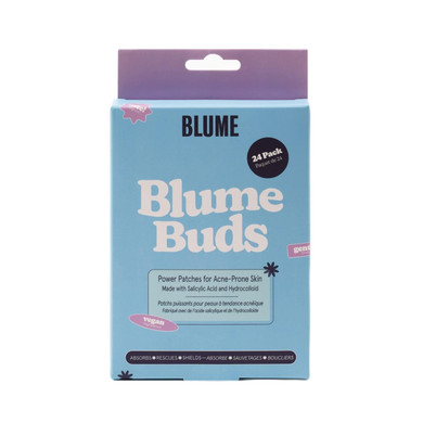 Blume Buds Salicylic Acid Pimple Patches For Face - Fsa & Hsa Eligible Acne Patches - Hydrocolloid Bandages To Help Absorb Oil & Speed Up Healing - Vegan & Biodegradable Overnight Skincare (24 Count)