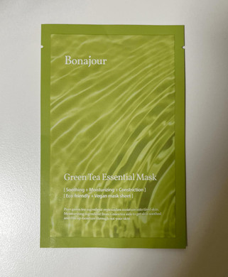 Bonajour] Vegan Green Tea Facial Moisturizing Sheet Mask (10Sheet) -