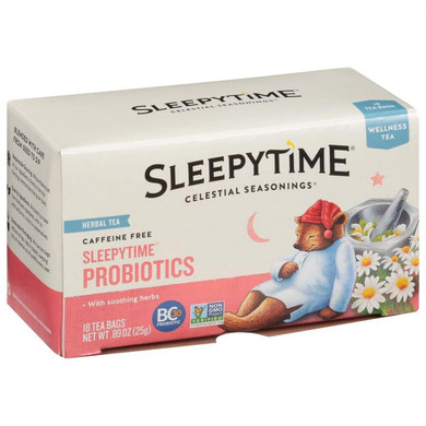 Celestial Seasonings Tea, Sleepytime Probiotics Herbal Tea, 18 Tea Bags (Pack Of 6)18 Count (Pack Of 6)