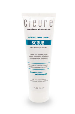 Cleure Hypoallergenic Exfoliating Facial Scrub, Free Of Fragrance, Gluten, Paraben, Salicylate And Non-Comedogenic, Unscented, 4 Oz