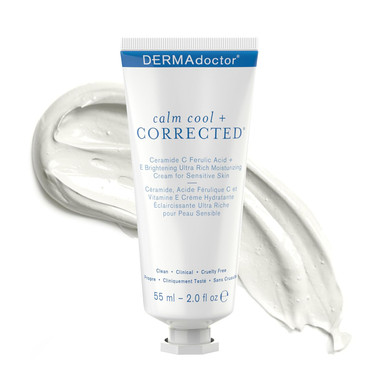 Dermadoctor Calm Cool + Corrected Dermatologist Formulated Moisture Recovery Hyaluronic Acid Serum With Vitamin C & Niacinamide; Hydrating & Brightening Anti Aging Serum For Sensitive Skin - 1 Fl Oz