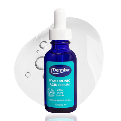Dermisa Hyaluronic Acid Face Serum 1% Pure Hyaluronic Acid, Vitamin B5, Beta-Glucan | Intense Moisturizer For All Skin Types | Paraben & Fragrance-Free