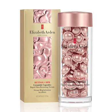Elizabeth Arden Retinol + Hpr Ceramide Rapid Skin Renewing Anti-Aging Face Serum Capsules, Fine Lines & Wrinkles Treatment With Peptides, Vitamin E, & Niacinamide