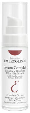 Embryolisse Complete Serum. Advanced Hydrating Formula With Hyaluronic Acid. Replumps, Illuminates, Lifts, Firms, 1.01 Fl.Oz