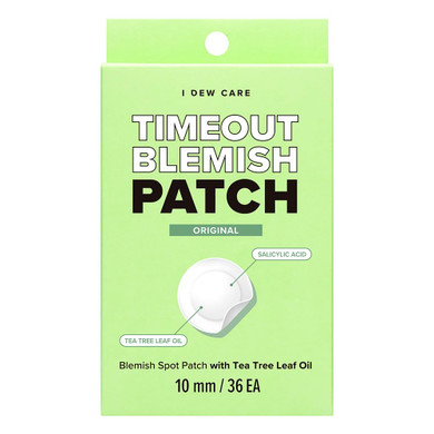 I Dew Care Hydrocolloid Acne Pimple Patch - Timeout Blemish Original | Korean Zit Dark Spot Patches For Face And Skin, Pus Absorbing With Tea Tree Oil, Trouble Treatment, 36 Count