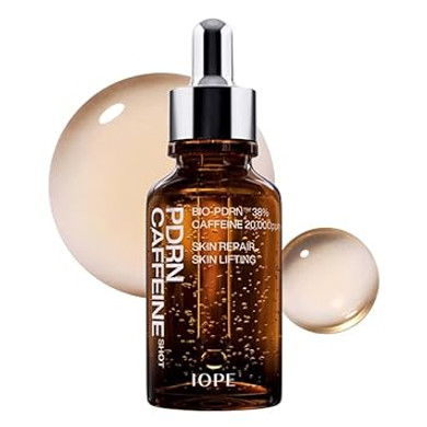 Iope Bio-Pdrn Caffeine Shot Serum | 38% Plant-Based Vegan Pdrn & 20,000Ppm Caffeine & Niacinamide In A Bottle, Plumping Skin, Intense Lifting And Firming, Korean Skincare, 1.01 Fl Oz