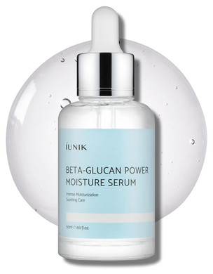 Iunik Beta-Glucan Power Deep Moisture Vegan Serum Intense Hydration Mushroom Yeast Extracts Naturally-Derived - Dry Mature Sagging Sensitive Skin Cell Regenerating Lifting Korean Skincare