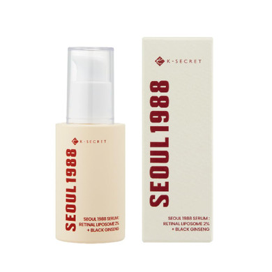 Ksecret | Seoul 1988 Serum : Retinal Liposome 2% + Black Gingeng, 30Ml/1.01Fl.Oz | 58% Black Gingeng Extract With Retinal, Bakuchiol, Vitamin C & 3 Peptides For Wrinkle Care | Korean Skincare |