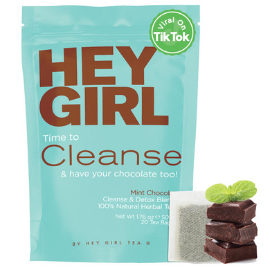 Hey Girl Detox Tea For An Effective Body Cleanse | Flat Tummy Blend | Colon Cleansing Herbal Laxative To Debloat - With Senna Leaf And Peppermint Tea