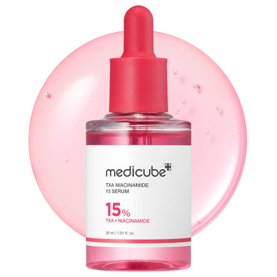 Medicube Txa+Niacinamide 15% Glow Facial Serum For After Spot Care | All-In-One Daily Korean Skincare | Uneven Skin Tone, Texture, And Hydration Care | High-Potency Tranexamic Acid 5% | 1.01 Fl.Oz