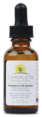Natural Vitamin C E Serum With Ferulic And Hyaluronic Acid 1 Oz