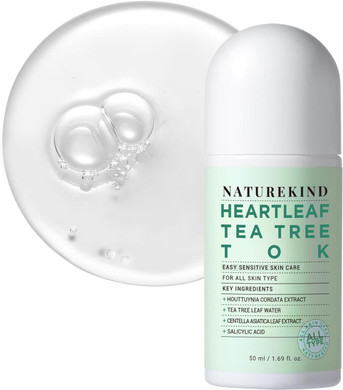 Heartleaf Tea Tree Tok, Acne Treatment, Soothing Toner Serum, Centella Asiatica, Korean Facial Skincare For Pore Control, Calming, Nourishing. 50Ml, 1.69 Fl. Oz
