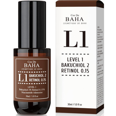 Retinol 0.15% Bakuchiol 2% Serum - Plant-Based Retinol Alternative - Facial Serum For Smooth Skin Texture - Suitable For All Skin Types, 1 Fl Oz (30Ml)