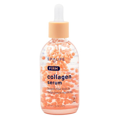 Spalife Firm Plant-Based Collagen Facial Serum 110 Ml (3.7 Fl. Oz.) - Collagen Face Serum For Enhanced Firmness And Hydration, Skin Smoothing, Face Plumping,Pearl-Infused, Fights Fine Lines & Wrinkles