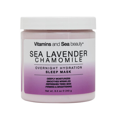 Vitamins And Sea Beauty Sea Lavender Chamomile Sleep Mask  Overnight Hydration Face Mask With Botanicals, Deep Moisturizing & Firming, 8.5 Oz