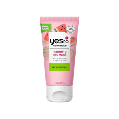 Yes To Watermelon Refreshing Jelly Mask, Quenching Lightweight Gel Mask That Helps Soften & Lightly Hydrate Skin, With Antioxidants, Lycopene & Vitamin C, Natural, Vegan & Cruelty Free, 3 Fl Oz