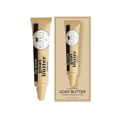 Dionis Goat Milk Vanilla Bean Overnight Butter Lip Mask  Hydrating Lightly Tinted Lips Treatment With Jojoba Oil And Moringa  Clean, Paraben-Free, Cruelty-Free  Made In Usa  0.52 Oz