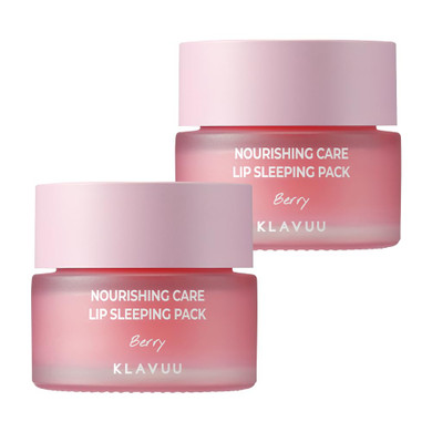 Klavuu Lip Mask Set (2Pcs)  Overnight Deep Hydrating Korean Lip Balm Treatment For Very Dry, Chapped Lips | Lip Lightening & Plumping With Instant Hydration | Gentle Exfoliating (Vanilla & Coconut)