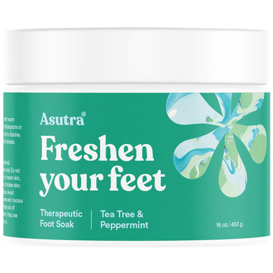 Asutra Treat Your Feet Foot Cream, 3.4 Oz - Rich Lotion With Shea Butter For Dry, Cracked Feet, Peppermint & Tea Tree Essential Oils For Healthy Feet