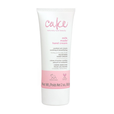 Cake Beauty Velveteen Hand Cream, Milk Made - Soothing, Lightweight Hand Cream - Oat Extract Concentrate, Marshmallow Root Extract & Shea Butter - Travel Sized Hand Cream - 60 Ml