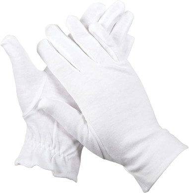 Forpro Professional Collection Premium Cotton Gloves, 7 Pairs White For Moisturizing Hands Overnight, Inspection Cloth Quality, Eczema Dry Sensitive Skin Spa Therapy, Elastic Wristband