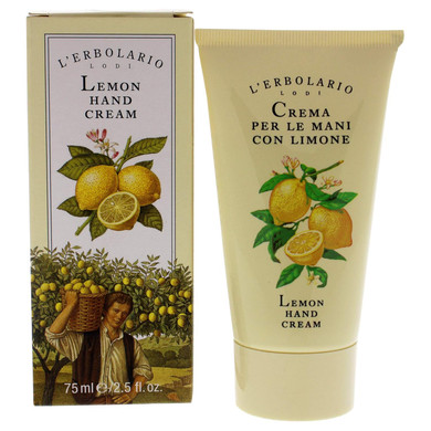 LErbolario Lemon Hand Cream - Dry Hands Hand Lotion With Hydrating Glycerin - Shields Skin From Dryness And Redness - Refreshing Lemon Scent - 2.5 Oz