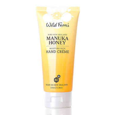 Wild Ferns Manuka Honey Moisture Rich Hand Crème, 99% Natural, 100 Milliliters
