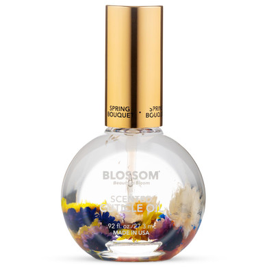 Blossom Cuticle Oil For Nails, Hydrating, Moisturizing, Scented Nail Oil Cuticle Care, Infused With Real Flowers, Made In Usa, 0.5 Fl. Oz, Mandarin Orange