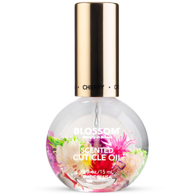Blossom Cuticle Oil For Nails, Hydrating, Moisturizing, Scented Nail Oil Cuticle Care, Infused With Real Flowers, Made In Usa, 0.5 Fl. Oz, Strawberry
