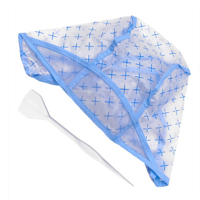 Colortrak 12 Disposable Hair Dyeing Caps With 1 Needle Kit For Tipping, Color And Highlighting, Lined Cap With Neck Protector Minimizes Color Bleeding, Pull-Out Visor Protects Face, Flap Protects Skin