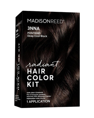 Madison Reed Radiant Hair Color Kit | 3Nna Darkest Brown Black (Positano Black) For 100% Gray Hair Coverage | Salon Quality Permanent Hair Dye | Ppd-Free & Ammonia-Free | (Packaging May Vary) 1 Pack