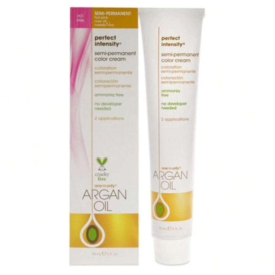 One 'N Only Perfect Intensity Semi Permanent Hair Color - Vibrant Hair Dye Made With Argan Oil - Delivers Vibrant, Accurate Color - No Developer Needed - Hot Pink (3 Oz)