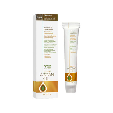 One N' Only Permanent Hair Color - Permanent Hair Dye Made With Argan Oil - Delivers Rich, Accurate Tones With Gray Coverage - Improves Moisture & Elasticity - 8Ng Light Ginger Ale Blonde (3 Oz)