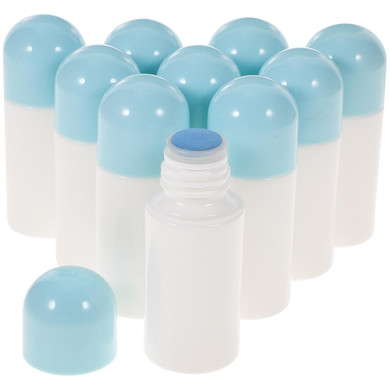 Plastic Containers 10Pcs Empty Sponge Applicator Bottle Plastic Liquid Bottles Skin Care Scalp Hair Care Bottles For Medicine Cosmetic Travel 50Ml Travel Dmso
