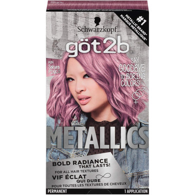 Schwarzkopf Got2B Metallics Permanent Hair Color, M49 Smoky Violet